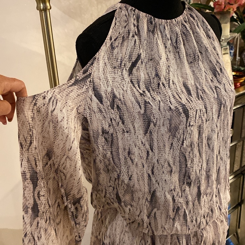 Ramy Brook Snake Print Long Sleeve Dress size S - Picture 5 of 8